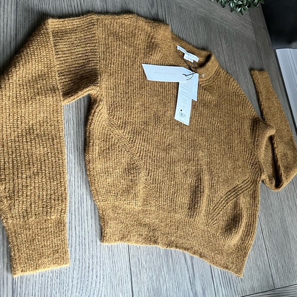 Veronica Beard Knit Melinda Sweater in Metalic Gold Mustard Color S NWT 395$ - Picture 8 of 10